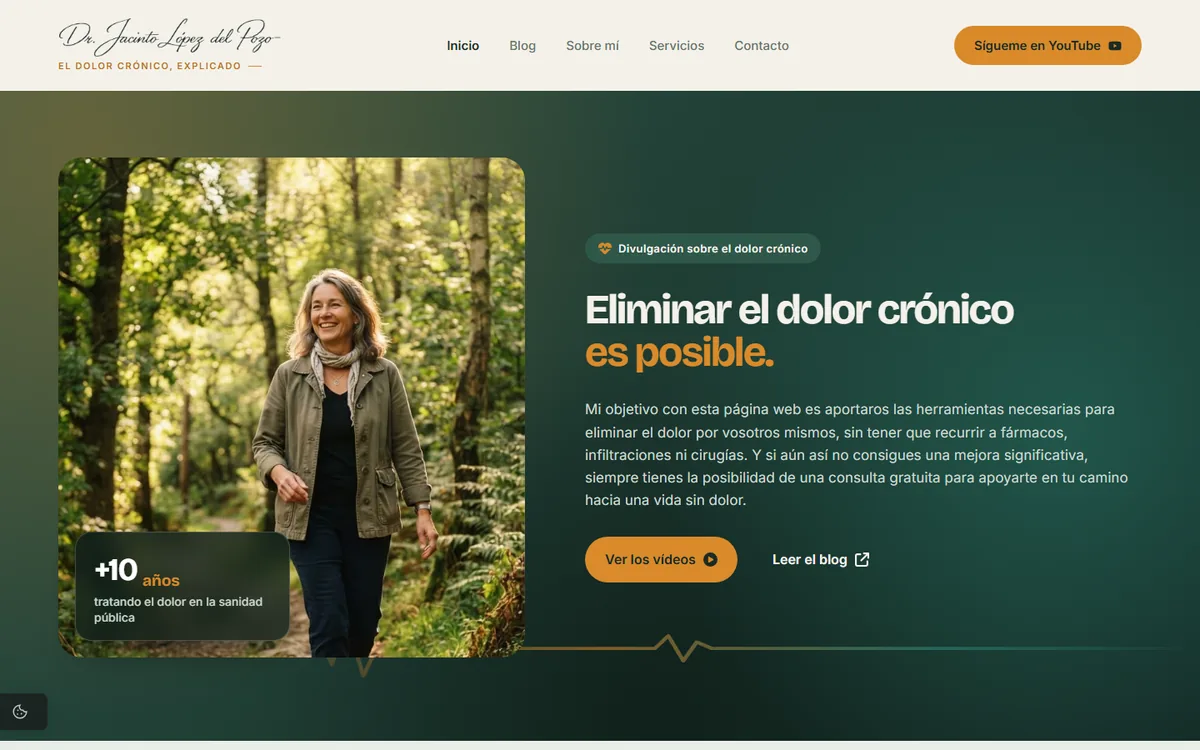 Dr. Jacinto López del Pozo website designed by Roilab