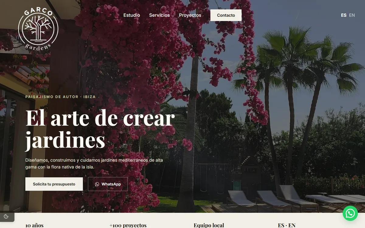 Garco Gardens website designed by Roilab
