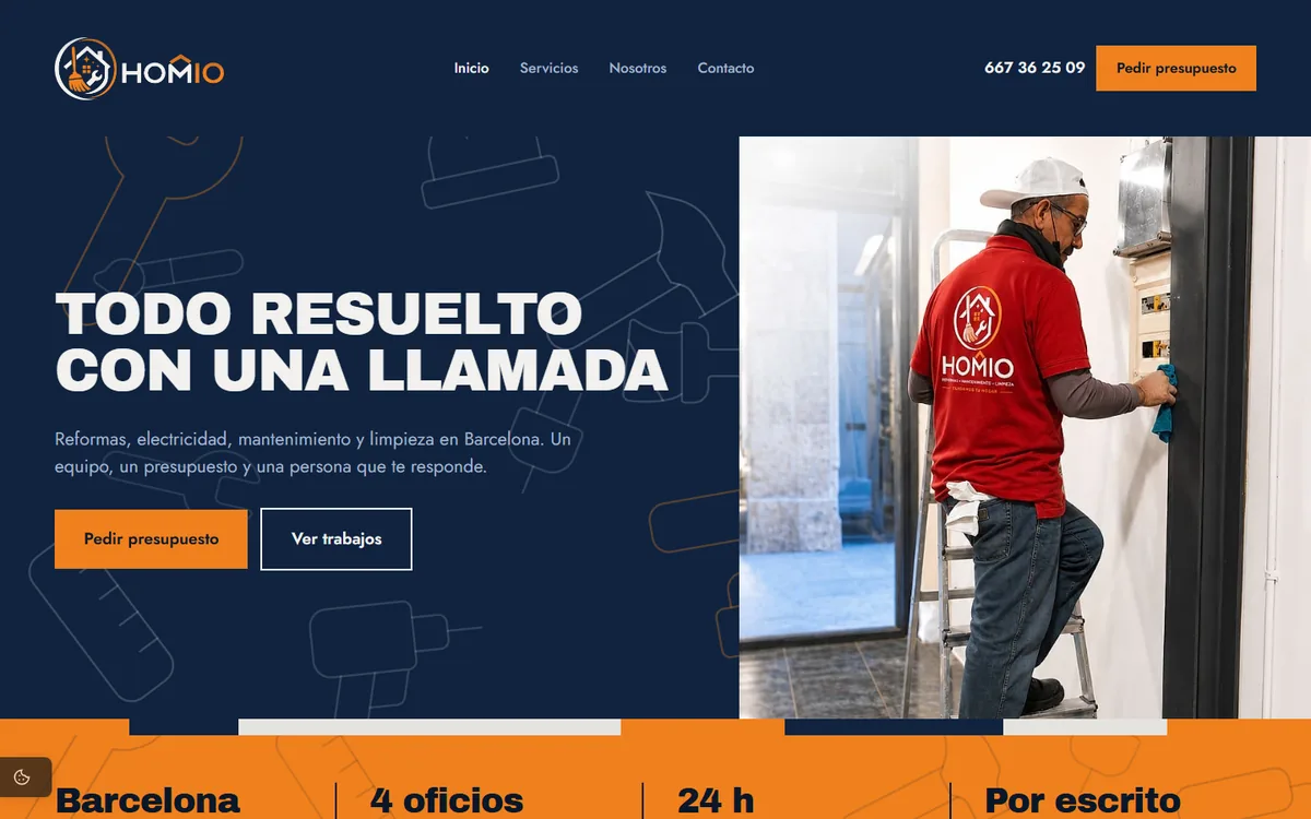 Homio website designed by Roilab