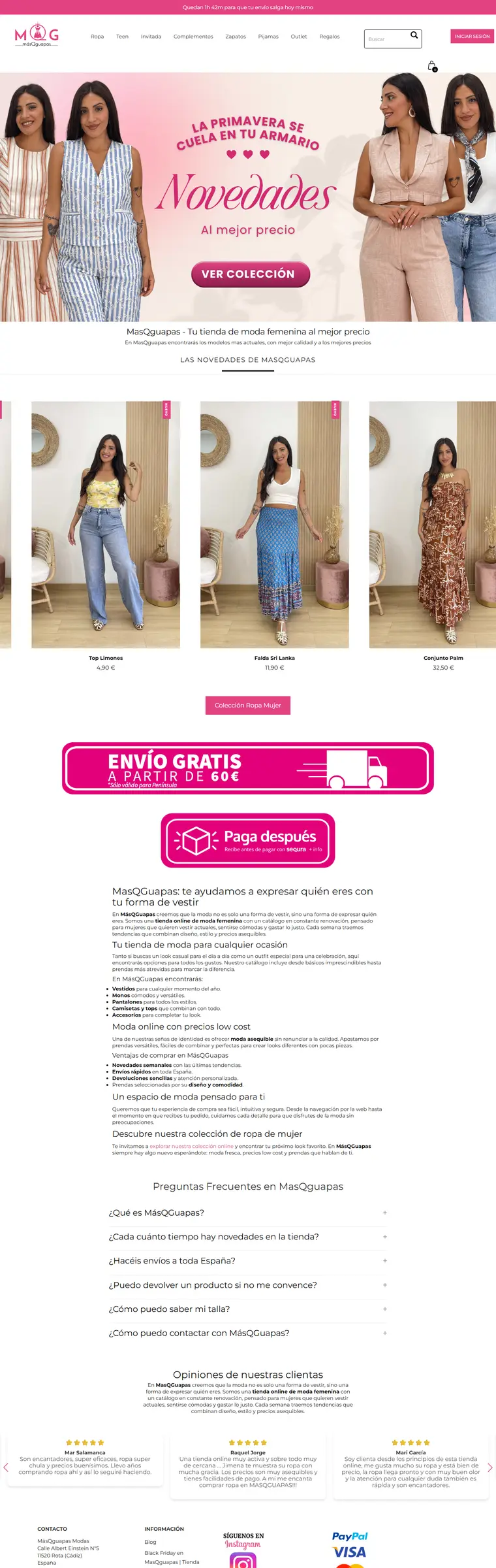 Web de MasQguapas creada por RoiLab