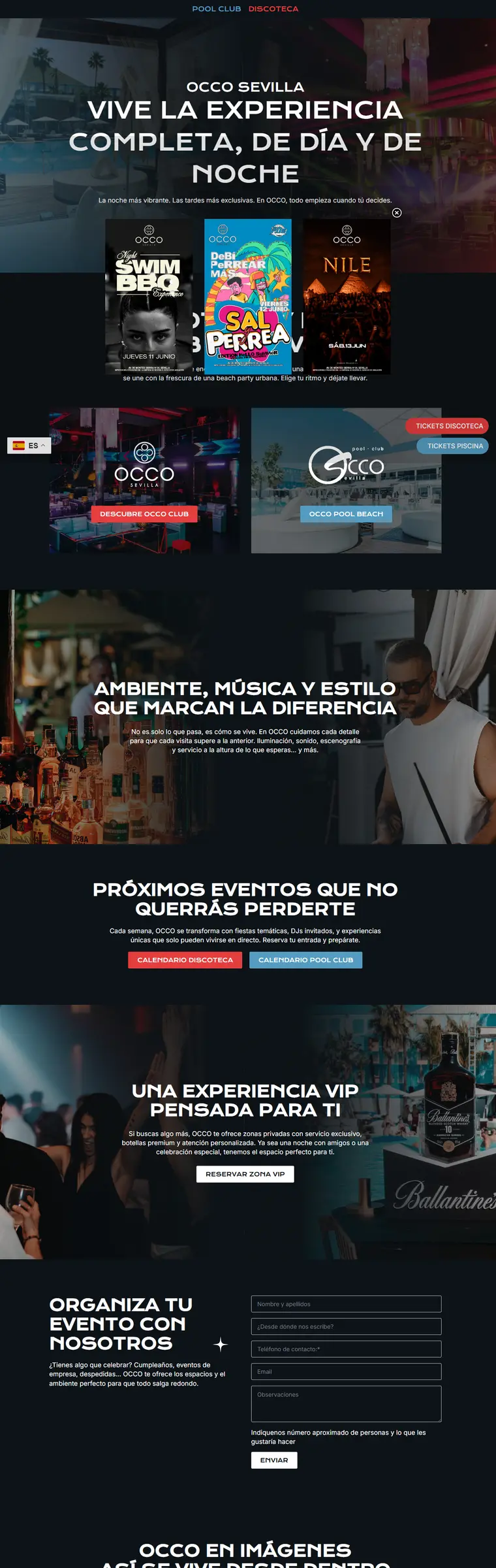 Web de OCCO Sevilla creada por RoiLab