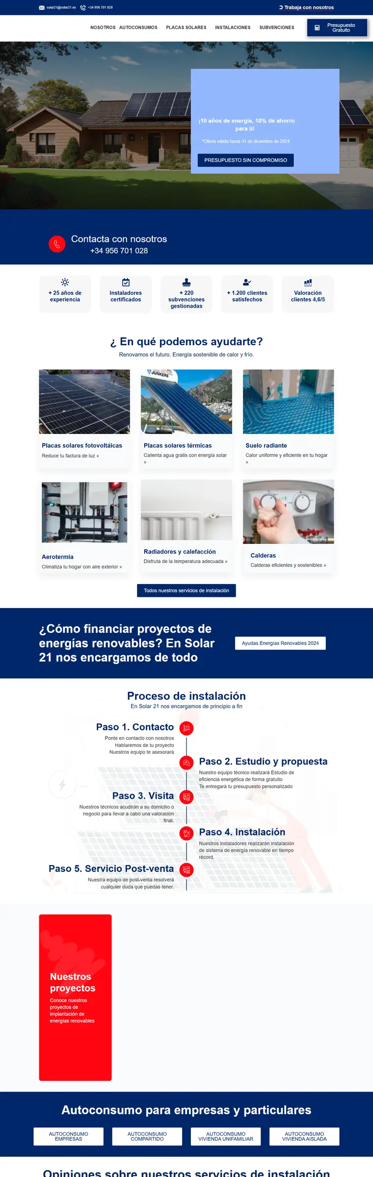 Web de Solar21 creada por RoiLab