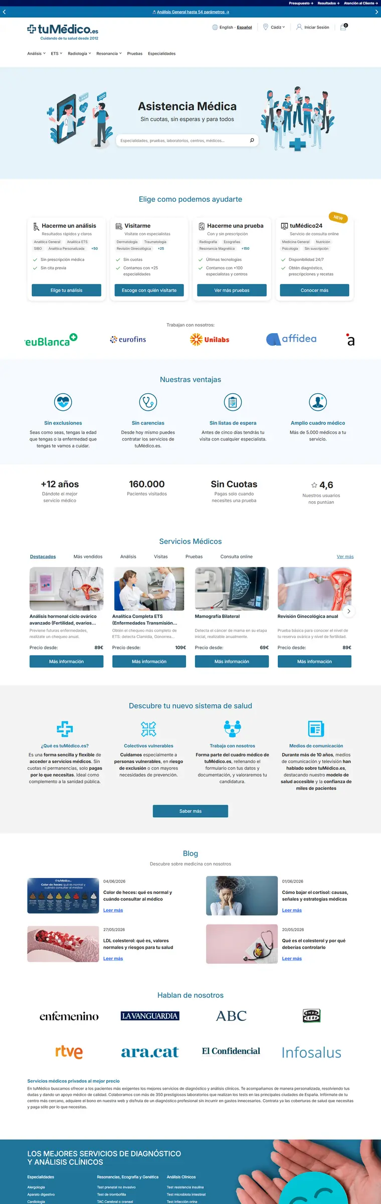 Web de tuMédico.es creada por RoiLab