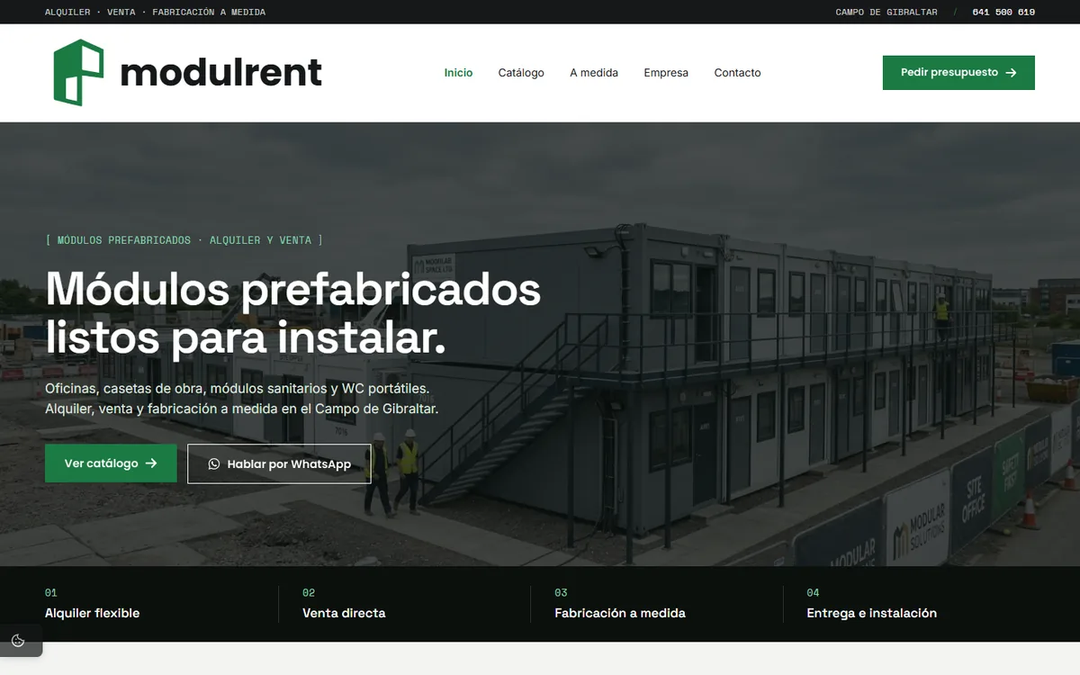 Modulrent website designed by Roilab