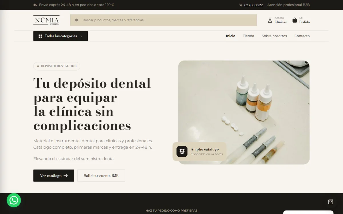 Nümia website designed by Roilab