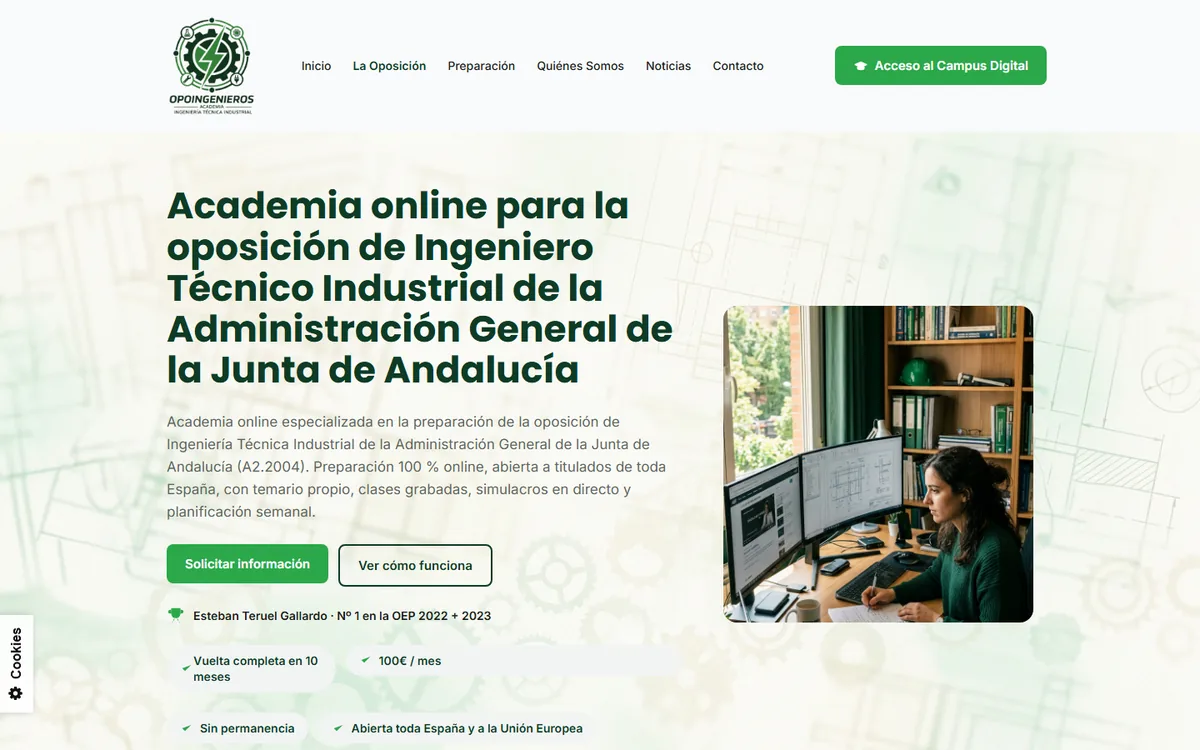 Opoingenieros website designed by Roilab