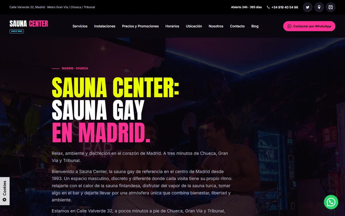 Sauna Center website designed by Roilab